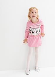 Meisjes jersey jurk met riem, bpc bonprix collection