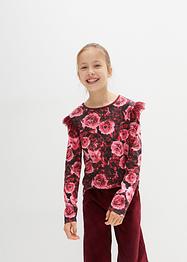 Meisjes longsleeve met volants, bpc bonprix collection