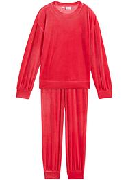 Meisjes huispak van fluweel (2-dlg. set), bpc bonprix collection