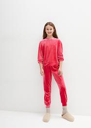 Meisjes huispak van fluweel (2-dlg. set), bpc bonprix collection