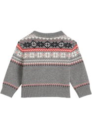 Baby gebreide trui van katoen met Noors patroon, bpc bonprix collection