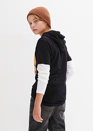 Jongens layershirt met capuchon, bpc bonprix collection