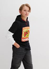 Jongens layershirt met capuchon, bpc bonprix collection