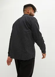 Overhemd van puur katoen met lange mouwen, slim fit, bonprix