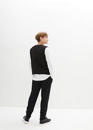 Jongens gilet, longsleeve en broek (3-dlg. set), bpc bonprix collection