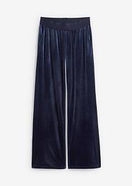 Fleece broek van fluweel, wijde pijpen, bpc bonprix collection