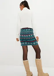 Minirok met Noors patroon van een katoen-elastan-mix, bonprix