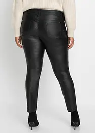 Stretch broek met coating, bonprix