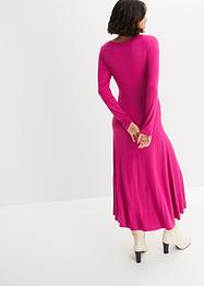 Midi jurk met knoopdetail van viscose, BODYFLIRT