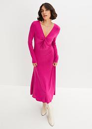 Midi jurk met knoopdetail van viscose, BODYFLIRT