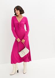 Midi jurk met knoopdetail van viscose, BODYFLIRT