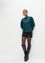 Blouse in metallic look, RAINBOW