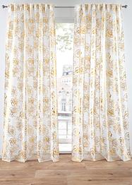Transparant gordijn met glanzende print (1 stuk), bpc living bonprix collection