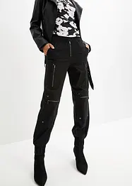 Broek met bikerdetails, bonprix