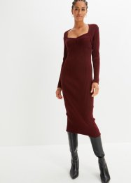 Gebreide jurk in geribde look, BODYFLIRT boutique