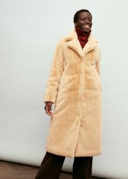 Lange, oversized jas van imitatiebont met reverskraag, bpc bonprix collection