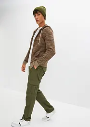 Gemêleerd vest met capuchon en katoen, bonprix