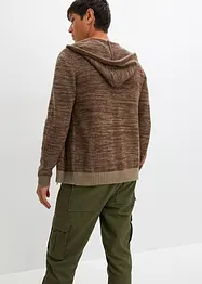 Gemêleerd vest met capuchon en katoen, bonprix