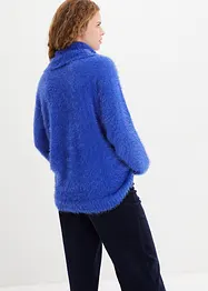 Oversized fluffy trui met een col, bonprix