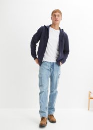 Loose fit cargo jeans met gerecycled katoen, straight, John Baner JEANSWEAR