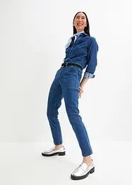 Straight jeans jumpsuit, cropped, John Baner JEANSWEAR