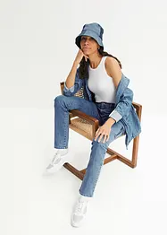 Cargo jeans in washed out look, straight, bonprix