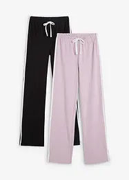 Jersey broek van katoen met stretch (set van 2), bonprix