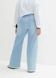 Wide leg stretch jeans high waist, bonprix