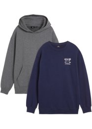 Jongens sweater en hoodie van biologisch katoen (2-dlg. set), bpc bonprix collection