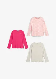 Longsleeve (set van 3) van biologisch katoen, bonprix