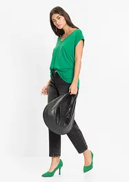 Shirt met kant in een viscosemix, bonprix