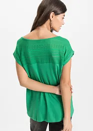 Shirt met kant in een viscosemix, bonprix