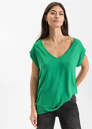 Shirt met kant in een viscosemix, bonprix