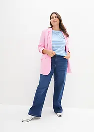 Stretch jeans met extra wijde pijpen en comfortband, bonprix