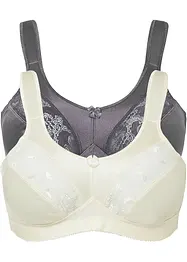 Steun bh zonder beugels met gewatteerde bandjes (set van 2), bonprix