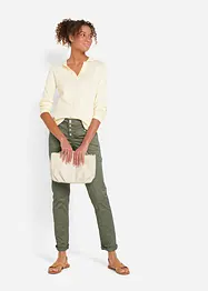 Stretch broek in crashed look, bonprix