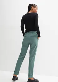 Stretch chino met comfortband en opgerolde pijpen, bonprix