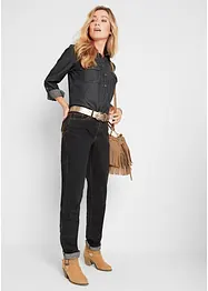 Mom jeans mid waist, long, bonprix