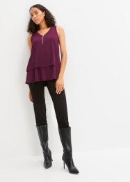 Top met rits van viscose, bonprix