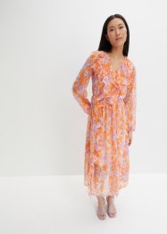 Chiffon jurk met volants van gerecycled polyester, bonprix