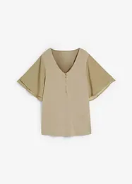 Shirt met chiffon mouwen, bonprix