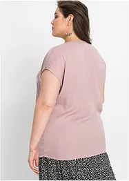 Soepelvallende, satijnen blouse met oversized schouders, bonprix