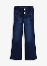 Flared jeans high-waist met gerecycled polyester, bonprix