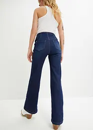 Flared jeans high-waist met gerecycled polyester, bonprix