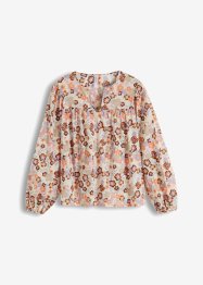 Gedessineerde blouse van biologisch katoen, RAINBOW