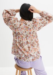 Gedessineerde blouse van biologisch katoen, RAINBOW
