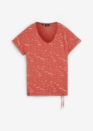 Gedessineerd T-shirt met strikkoordjes, bpc bonprix collection