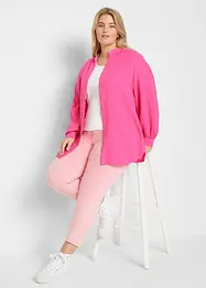 Lange mousseline overhemdblouse van katoen, bonprix