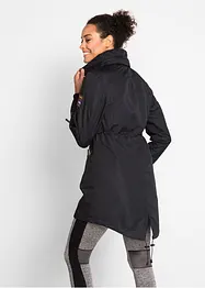 Lange outdoor jas met capuchon in layerlook, waterdicht, bonprix