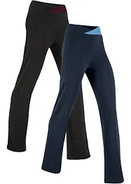 Katoenen sportbroek, bootcut (set van 2), bonprix